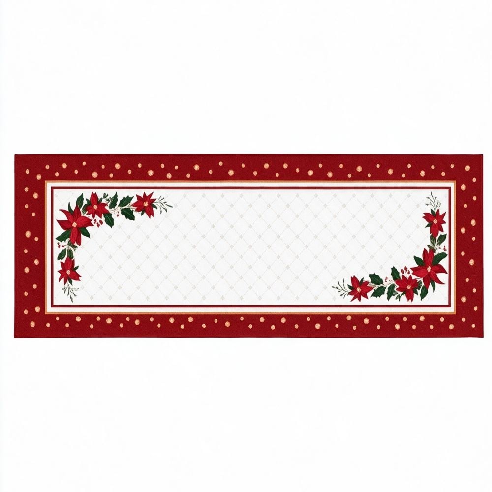 Trilho de Mesa Natal Athenas 35X1,00M Döhler - Flor e Sinos