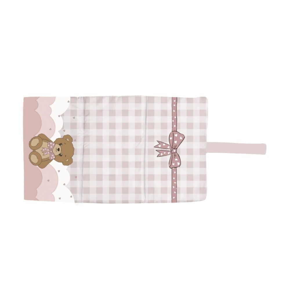 Trocador de Fraldas para Bebê Impermeável Havan Baby - Urso Rosa