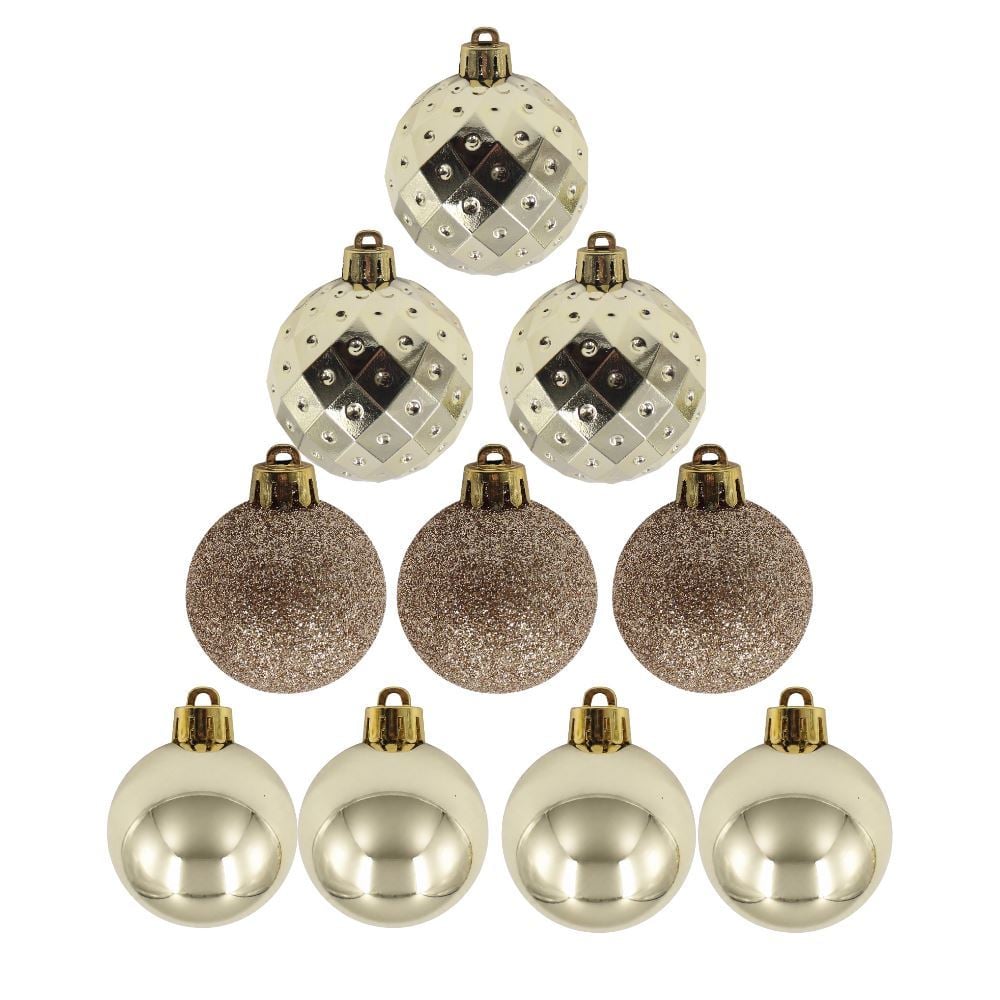 Tubo de Bola Natal 06Cm com 10 Unidades Havan Casa - Dourado