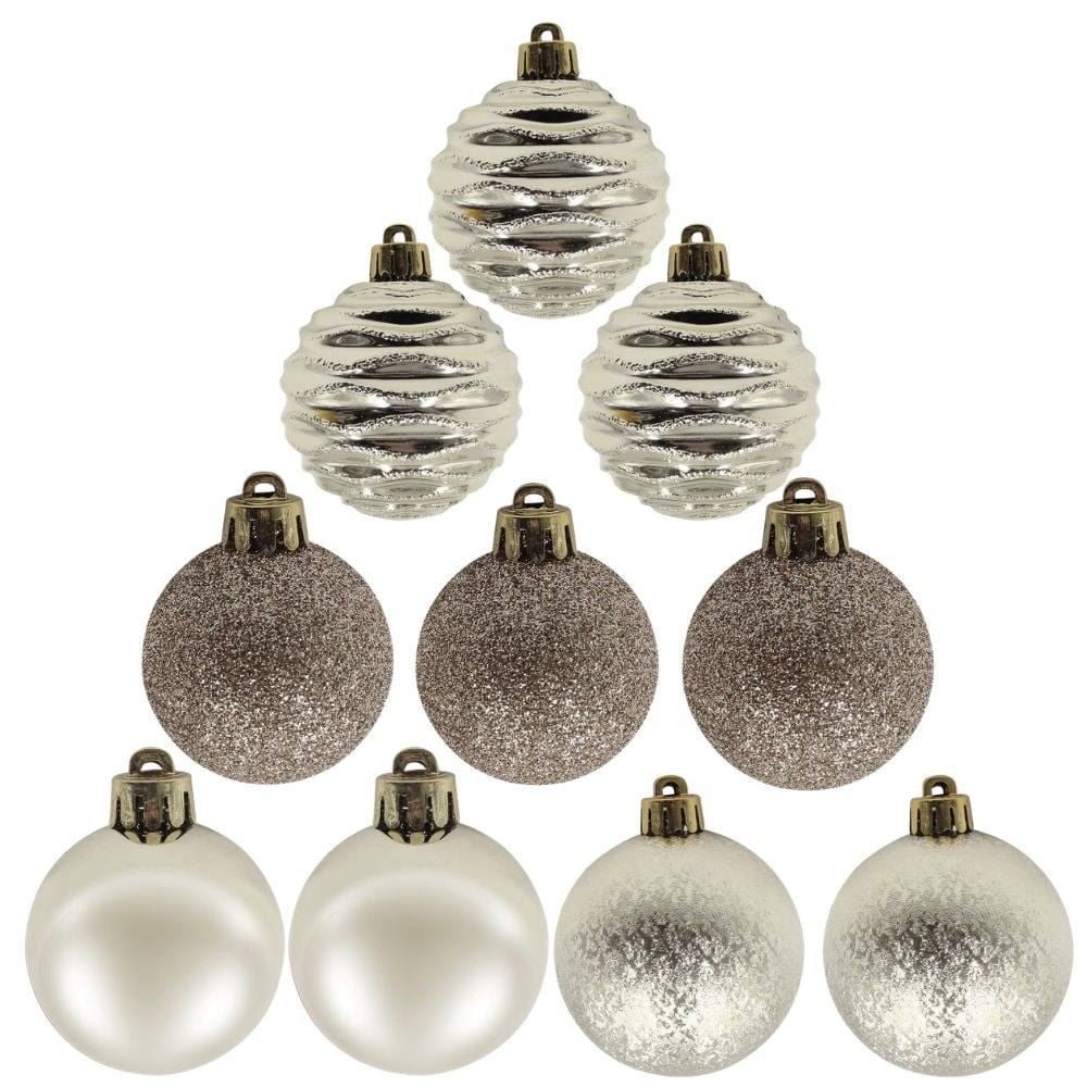 Tubo de Bola Natal 6Cm 10 Unidades Havan Casa - Champanhe
