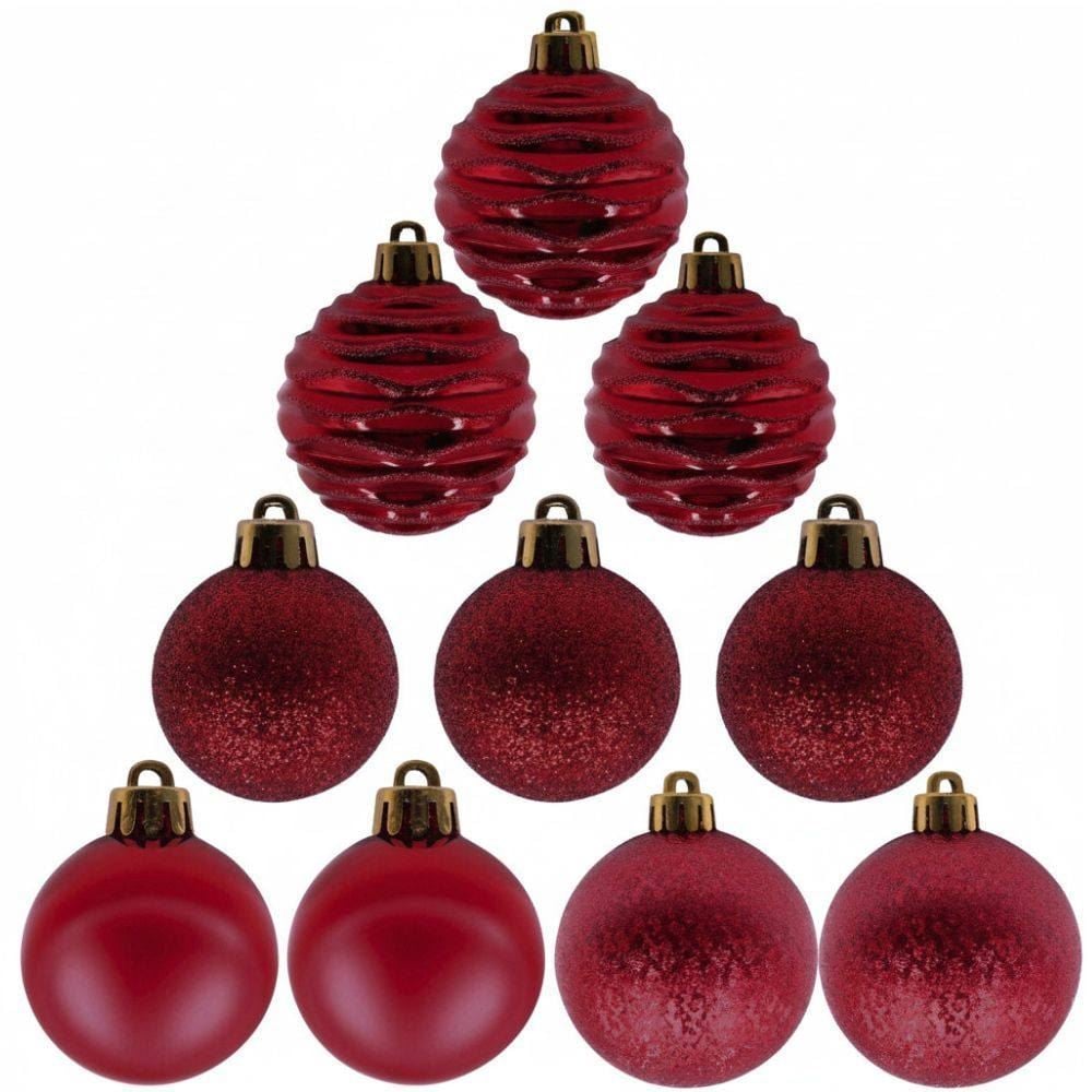 Tubo de Bola Natal 6Cm 10 Unidades Havan Casa - Vinho